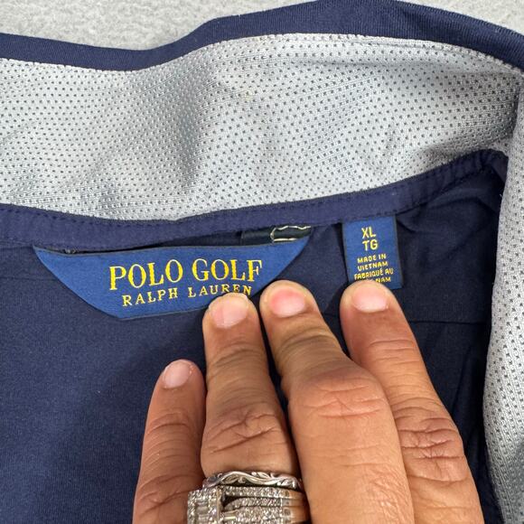 Polo Ralph Lauren GOLF Wicking Microfiber 1/4 Zip Pullover Blue Gray Preppy XL - Picture 5 of 8
